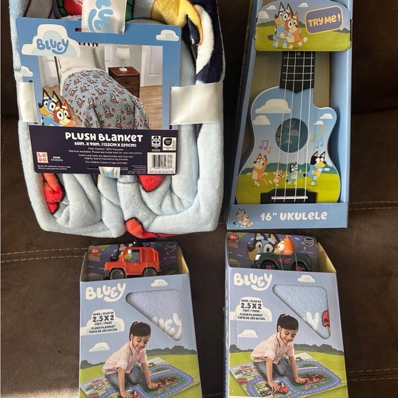 Bluey | Toys | Bluey Kids Toy Set Blue Ukulele And Play Mat | Poshmark